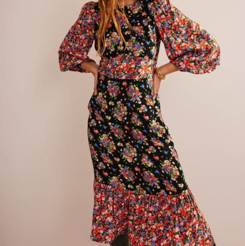 Floral BODEN midi dress size 12 BNWT